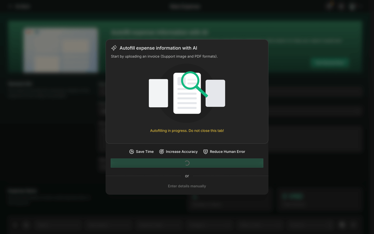 Autofill Expense Data With AI